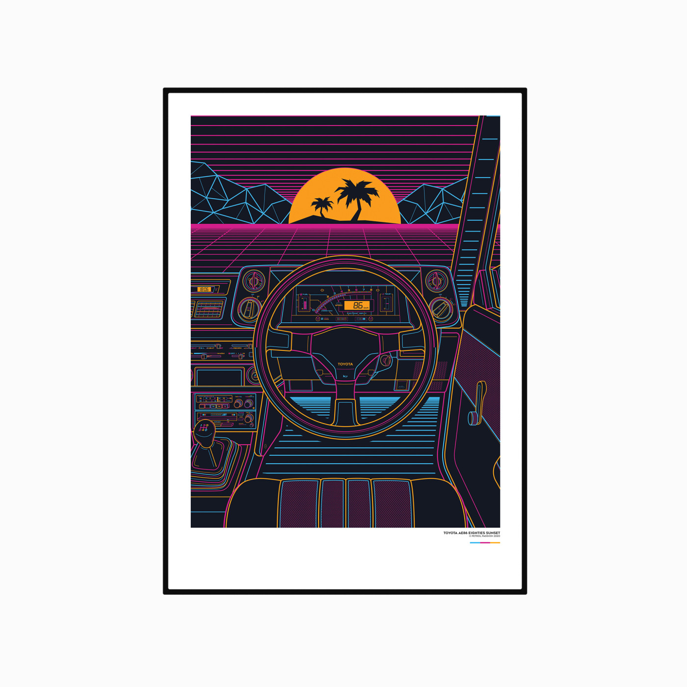 Toyota AE86 Digital Eighties Sunset