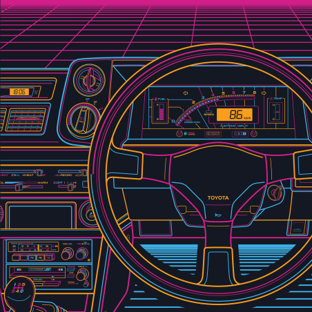 Toyota AE86 Digital Eighties Sunset